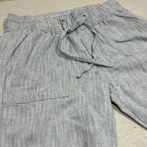 GAP Women XS Gray Herringbone 100% Cotton Drawstring Jogger Pants
